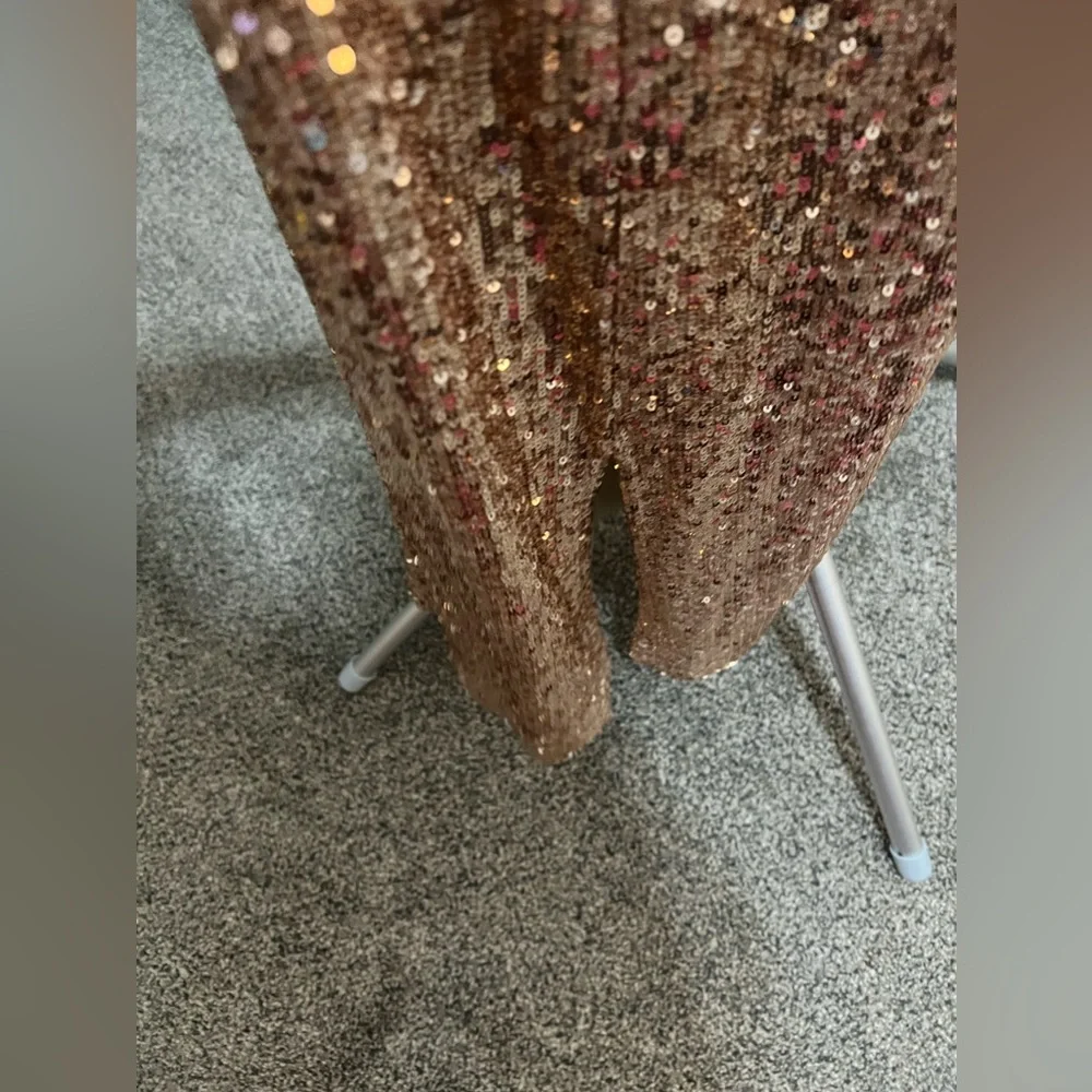 Steve Madden Pink Sequined Double Slit Slip Dress Size Medium (6-8) NWT - Picture 8 of 11